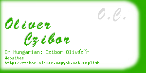 oliver czibor business card